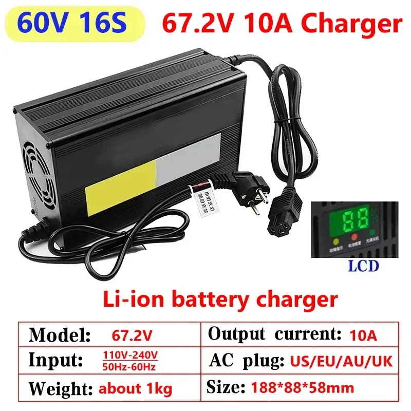 10A 48V 60V 72V Lithium Batter - 84V 20A Smart Charger review and price