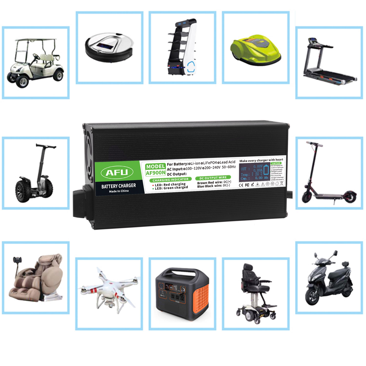 58.4V 15A LiFePO4 Battery Char - 84V 20A Smart Charger review and price