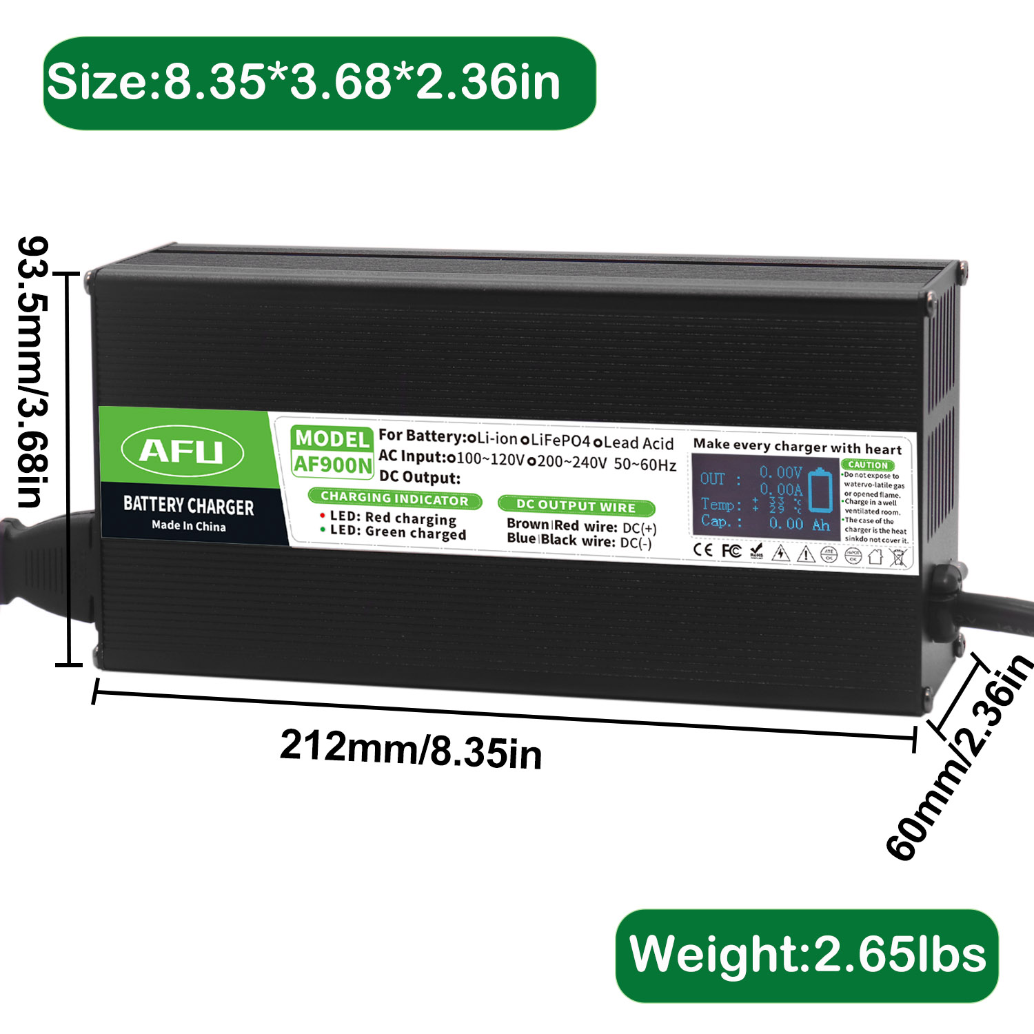 58.4V 15A LiFePO4 Battery Char - 84V 20A Smart Charger review and price